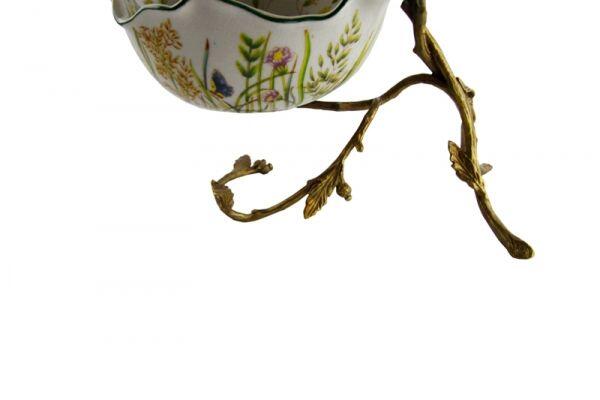 Royal Family Sheffield - Alzatina Floreale Tre Ciotole con Farfalla