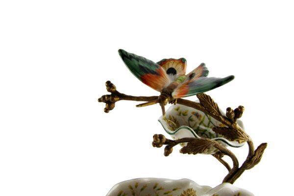 Royal Family Sheffield - Alzatina Floreale Tre Ciotole con Farfalla