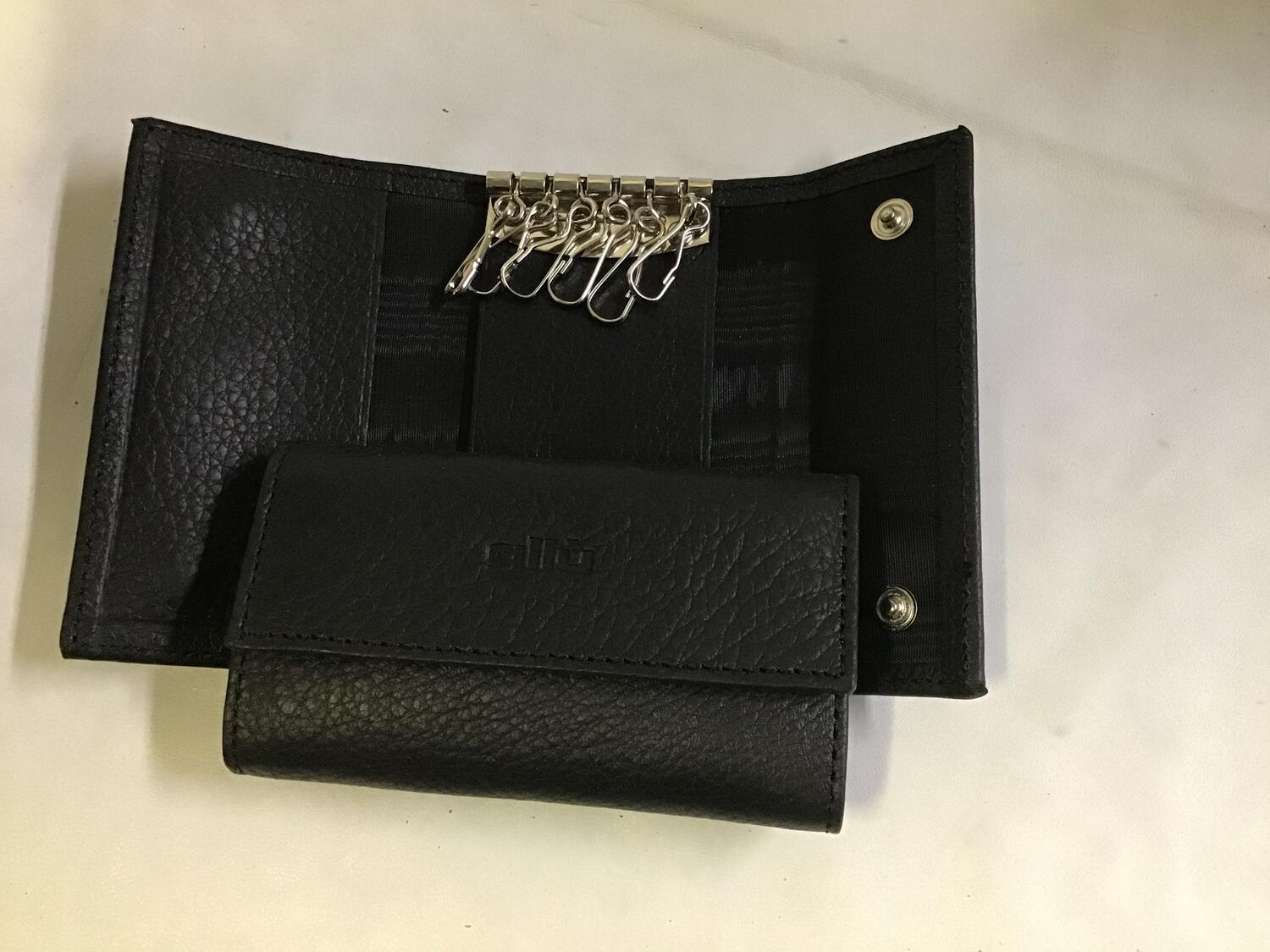 Portachiavi pelle Gilu art.21 nappato nero