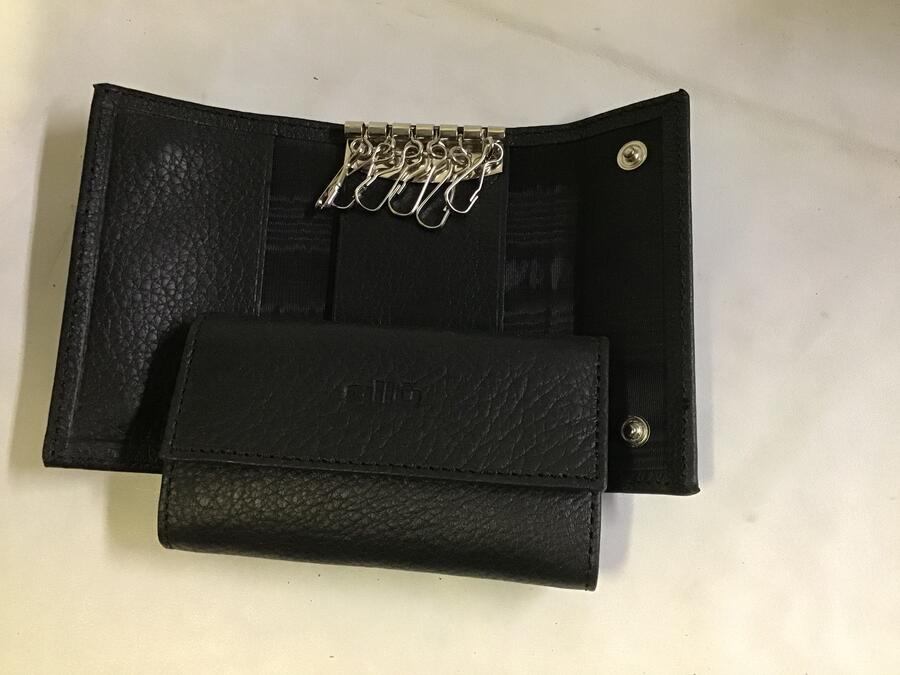 Portachiavi pelle Gilu art.21 nappato nero