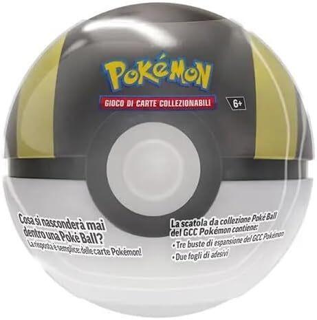 Carte Pokemon TIN POKEBALL Autunno 2025 - VERSIONE ITALIANA - Modelli assortiti - 6+ ANNI