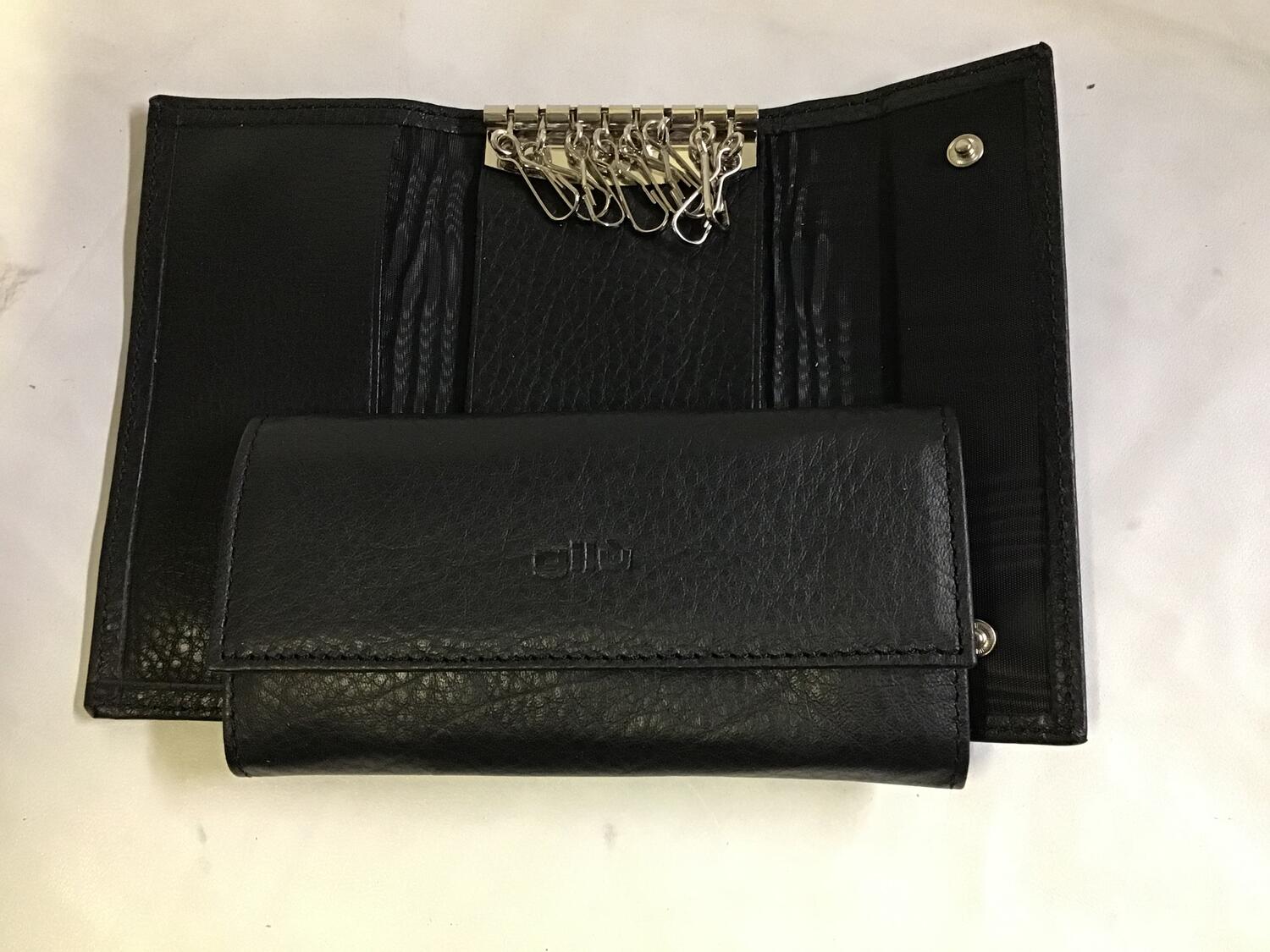 Portachiavi pelle Gilu art.20 nappato nero