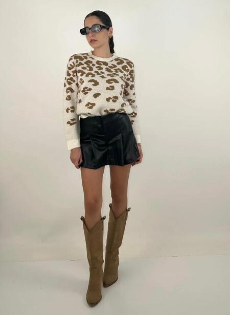 MAGLIA ANIMALIER BEIGE