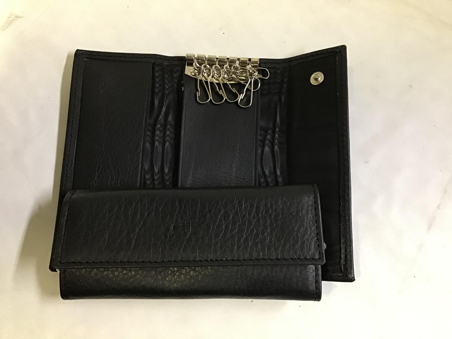 Portachiavi pelle Gilu art.35 nappato nero