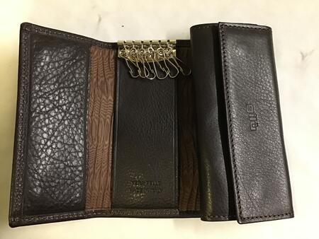 Portachiavi pelle Gilu art.35 nappato moro