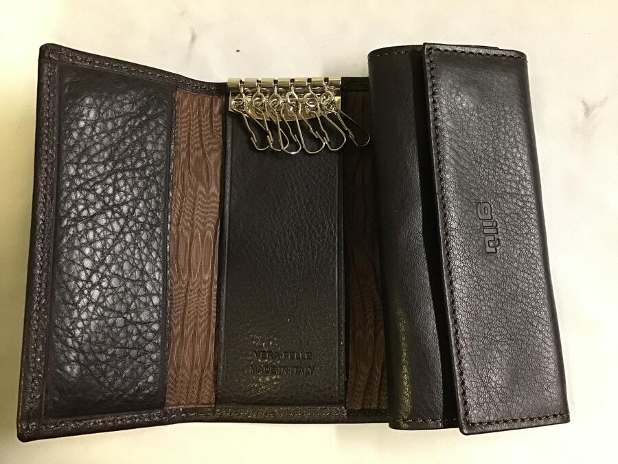 Portachiavi pelle Gilu art.35 nappato moro