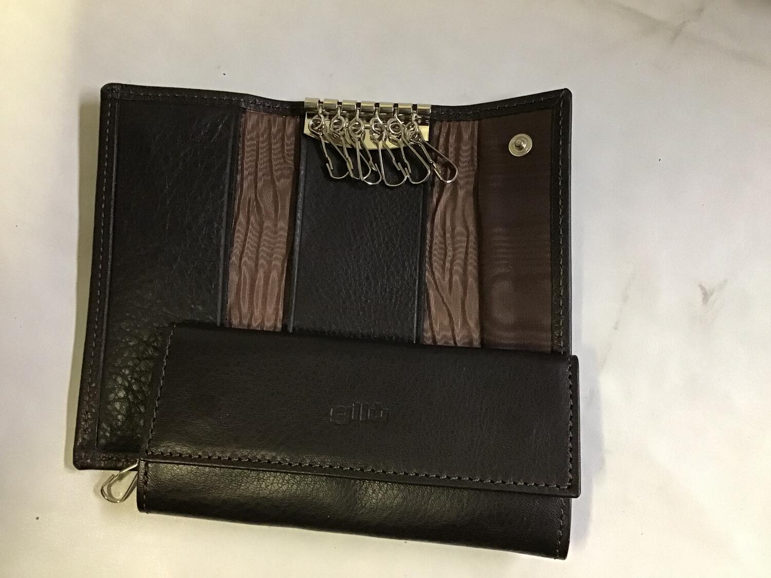 Portachiavi pelle Gilu art.35 nappato moro