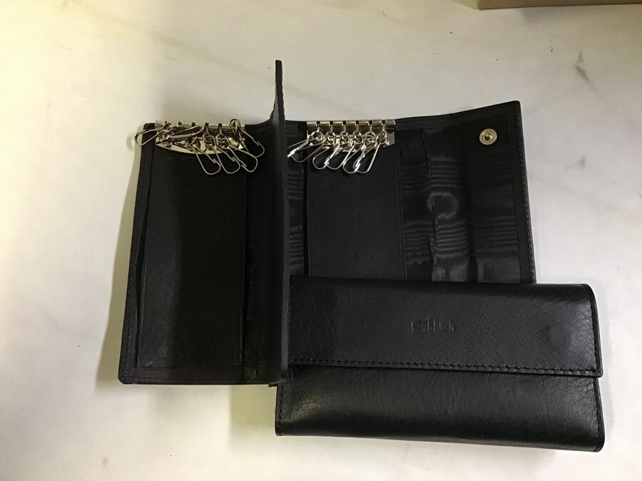 Portachiavi pelle Gilu art.37bis nappato nero