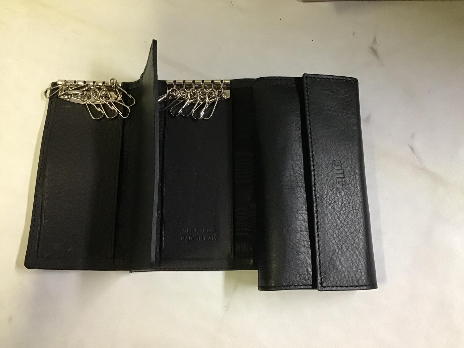 Portachiavi pelle Gilu art.37bis nappato nero