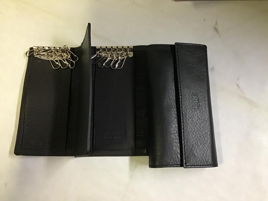 Portachiavi pelle Gilu art.37bis nappato nero