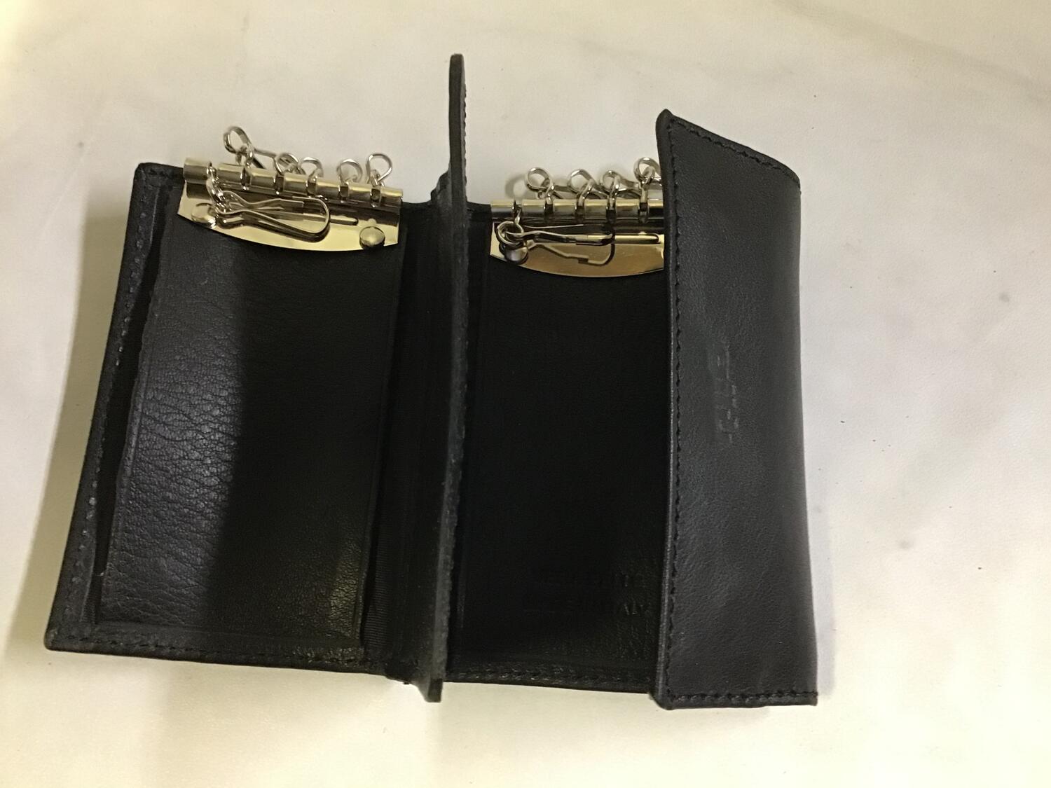 Portachiavi pelle Gilu art.37 nappato nero