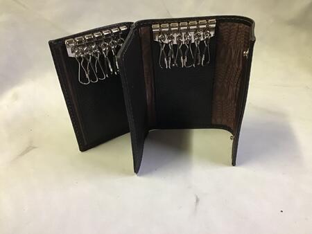 Portachiavi pelle Gilu art.37 nappato moro