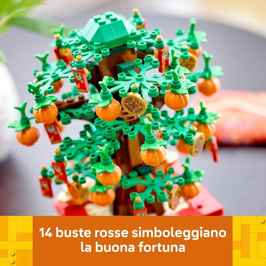 LEGO L’Albero dei Soldi, Giochi Creativi per Bambini e Bambine da 9 anni in su da Costruire, Decorazione per il Capodanno Lunare Giocattolo, Idea Regalo per le Festività da Collezione 40648