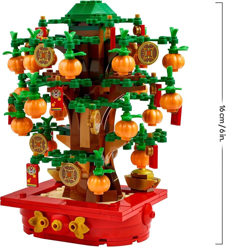 LEGO L’Albero dei Soldi, Giochi Creativi per Bambini e Bambine da 9 anni in su da Costruire, Decorazione per il Capodanno Lunare Giocattolo, Idea Regalo per le Festività da Collezione 40648