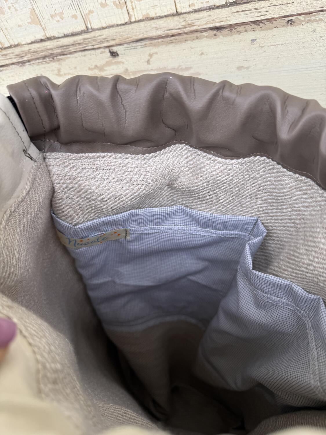 Zaino ottanio e argento 