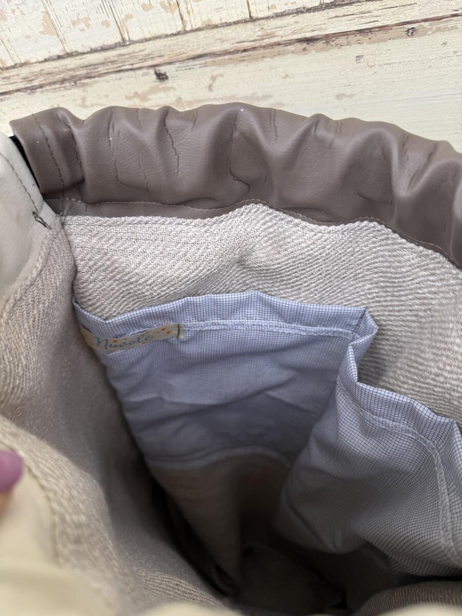 Zaino ottanio e argento 