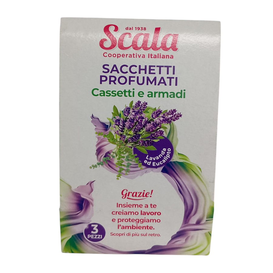 SCALA SACCHETTI PROFUMATI 3 PEZZI (Confezione da 12 pezzi) 