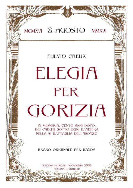 ELEGIA PER GORIZIA - Fulvio Creux