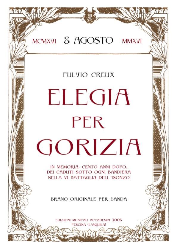ELEGIA PER GORIZIA - Fulvio Creux