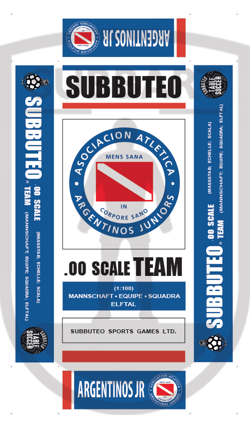 SCATOLA PERSONALIZZATA SUBBUTEO LOGO ARGENTINOS JR