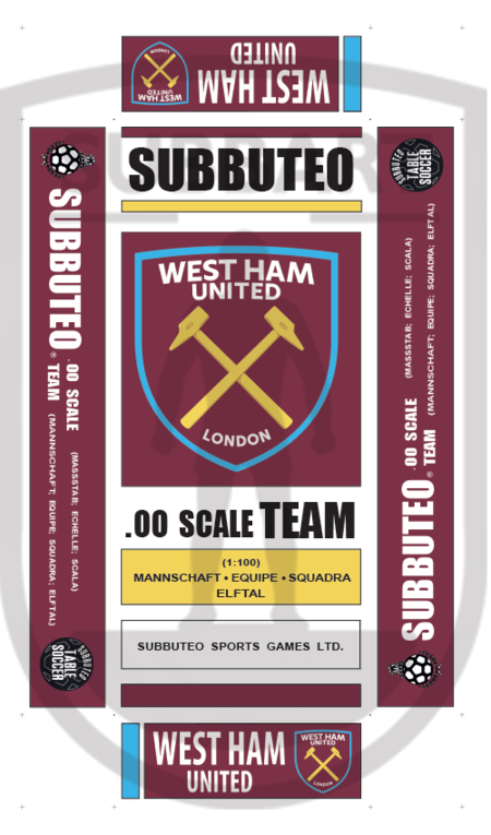 SCATOLA PERSONALIZZATA SUBBUTEO LOGO WEST HAM