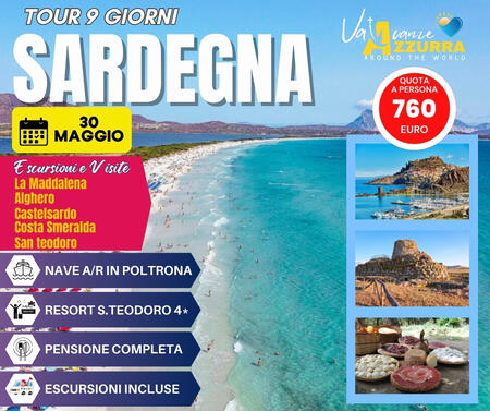 30 MAGGIO 2026 TOUR E RELAX AL MARE IN RESORT A SAN TEODORO  