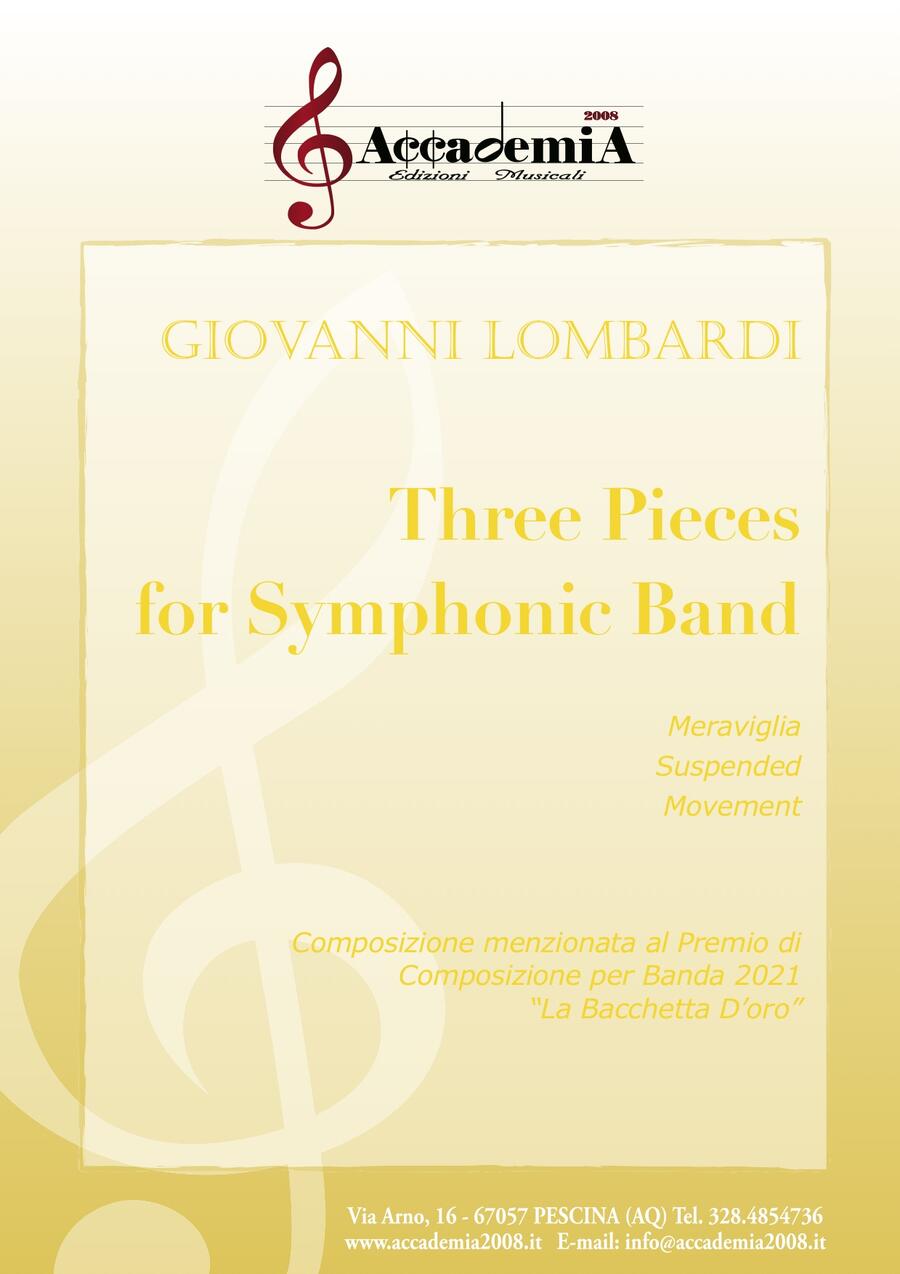 THREE PIECES FOR SYMPHONIC BAND - Giovanni Lombardi