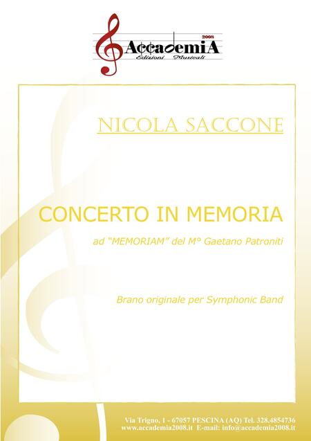 CONCERTO IN MEMORIA - Nicola Saccone
