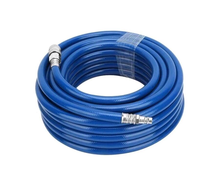 TUBO 15MT ARIA COMPRESSA IN PVC RINFORZATO 300 PSI 10x15 CON ATTACCO RAPIDO 1/4"TUBO 15MT ARIA COMPRESSA IN PVC RINFORZATO 300 PSI 10x15 CON ATTACCO RAPIDO 1/4"