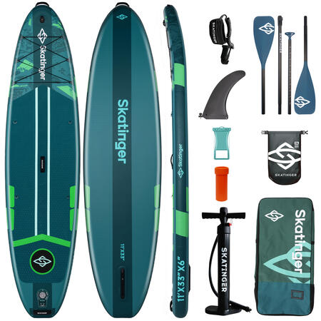 Sup Tavola Gonfiabile All Round - Skatinger Ice Age Green - 335x84x15 - completo accessori