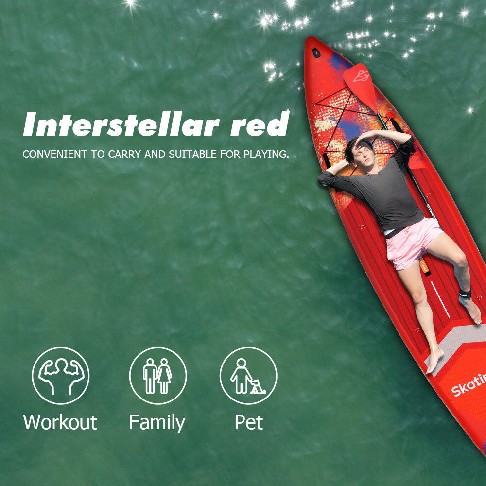 Tavola Gonfiabile Sup - Skatinger Interstellar Red - Arancione - 350x81x15 - Completo accessori