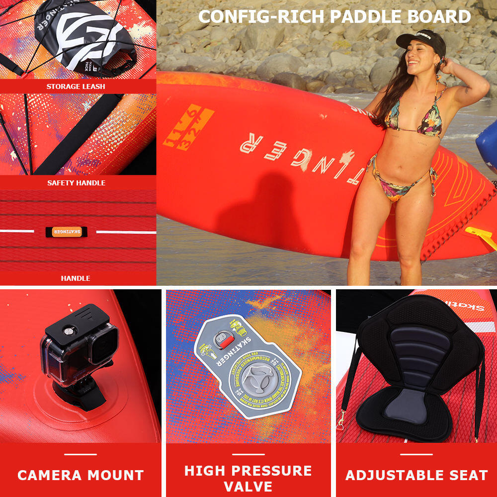 Tavola Gonfiabile Sup - Skatinger Interstellar Red - Arancione - 350x81x15 - Completo accessori