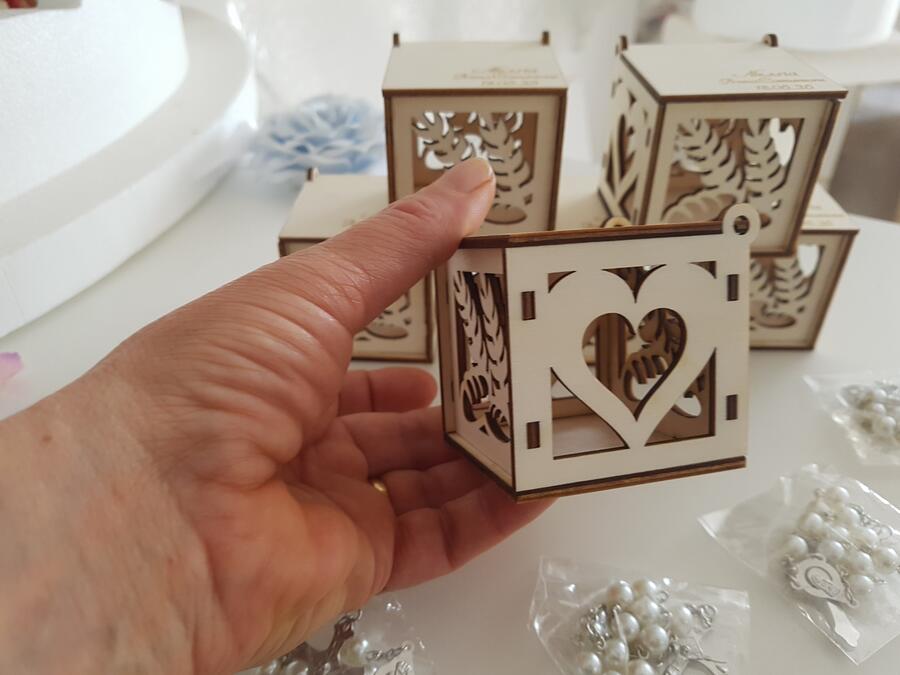 Portaconfetti Legno doppio disegno