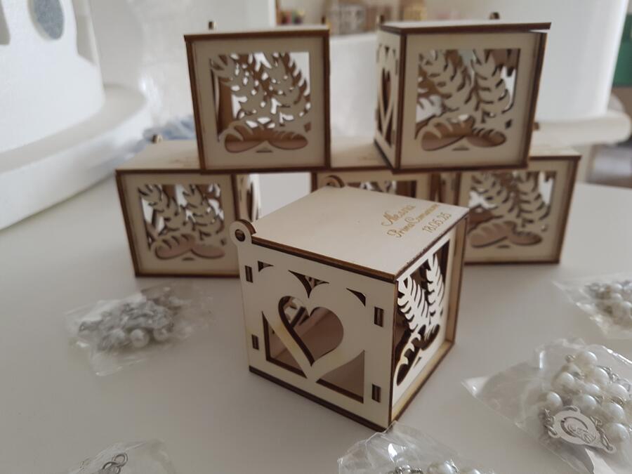 Portaconfetti Legno doppio disegno