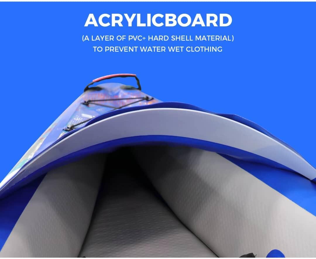 Kayak gonfiabile biposto SKF Skatinger Interstellar - 410 cm - completo accessori