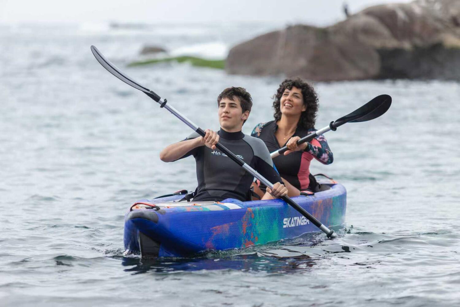 Kayak gonfiabile biposto SKF Skatinger Interstellar - 410 cm - completo accessori