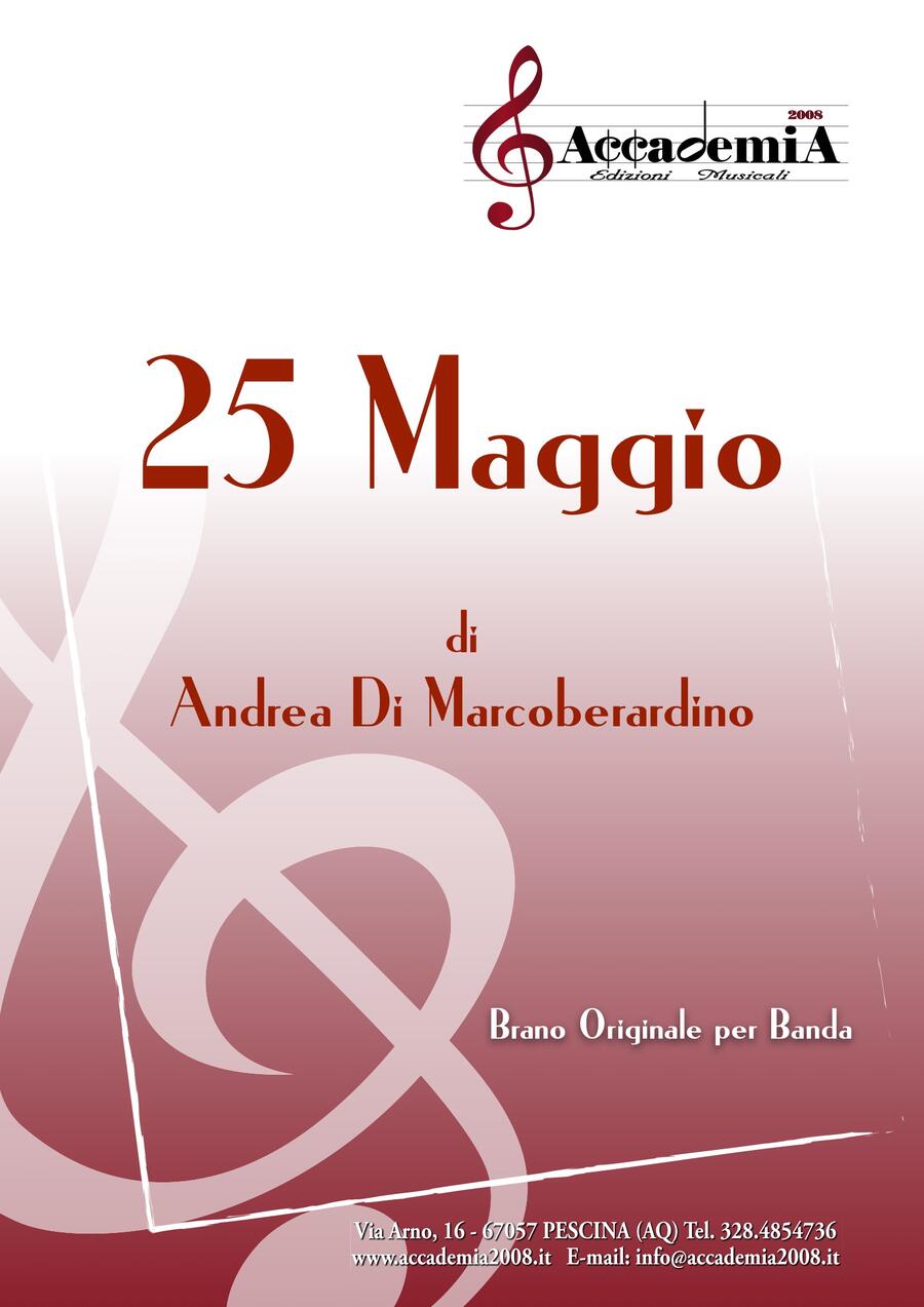 25 MAGGIO - Andrea Di Marcoberardino