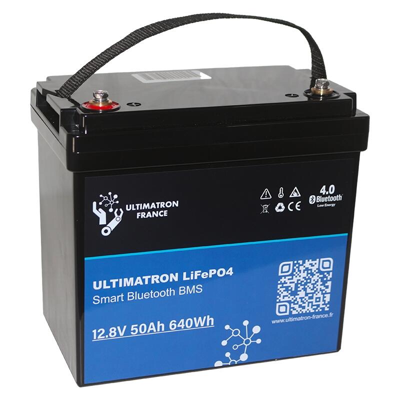 Batteria Ultimatron LiFePO4 Litio 12,8V 50Ah - Bluetooth