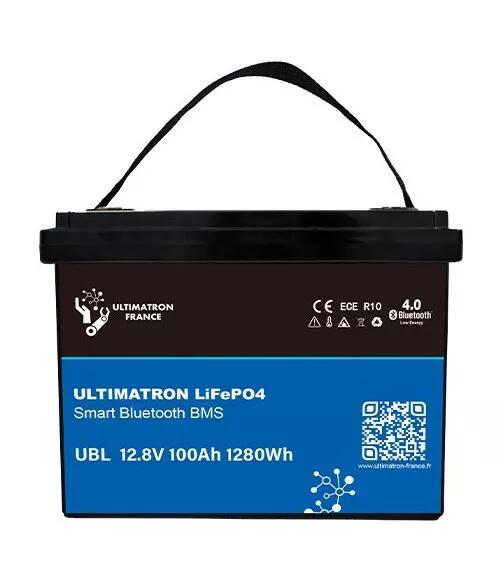 Batteria Ultimatron LiFePO4 Litio 12,8V 100Ah - Bluetooth