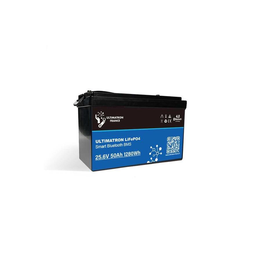 Batteria Ultimatron LiFePO4 Litio  25,6V 50Ah - Bluetooth