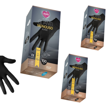 DEALO GUANTI 100 PEZZI S/M/L (Confezione da 24 pezzi) 