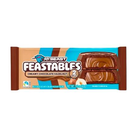 Mr beast feastables creamy chocolate hazelnut cups 2x20gr
