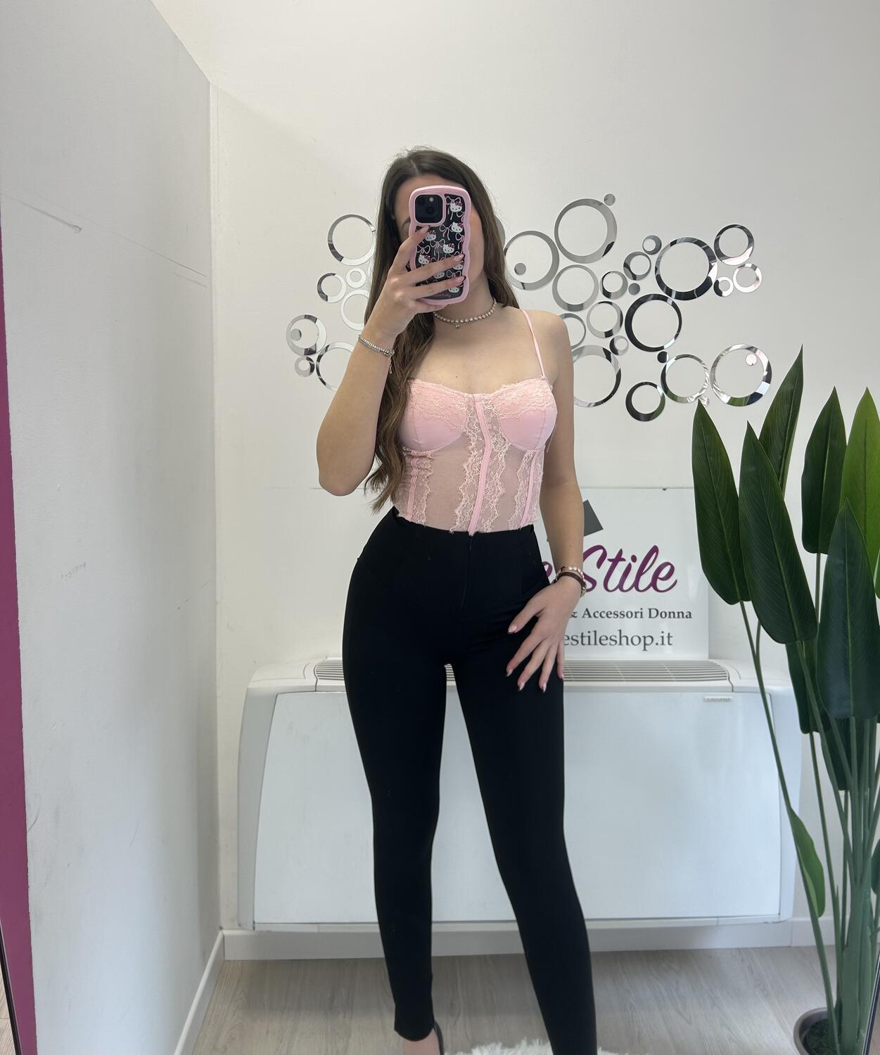 NOVITÀ Top in pizzo tipo corsetto