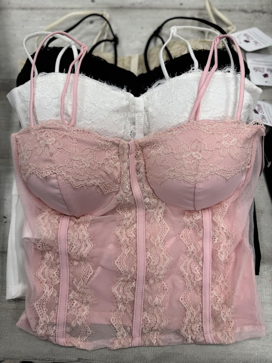 NOVITÀ Top in pizzo tipo corsetto