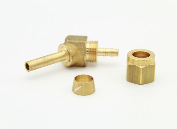 RACCORDO FARO CURVO 8mm 45° COMPLETO