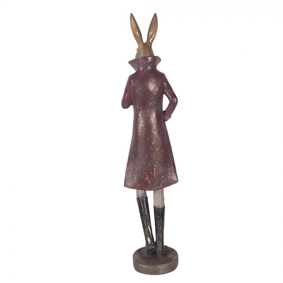  Clayre & Eef - Statuetta Decorativa Coniglio Oro 16×14×75 cm 