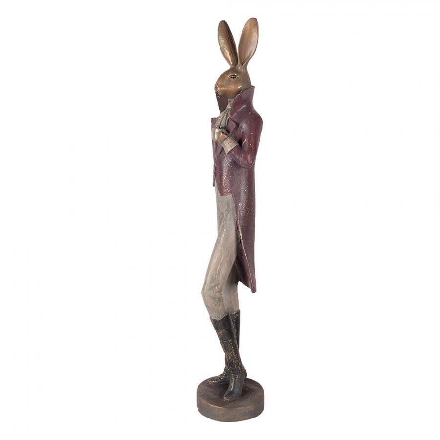  Clayre & Eef - Statuetta Decorativa Coniglio Oro 16×14×75 cm 