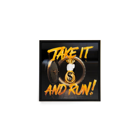 Sequenze - Quadro "Take it and run" 30x30 cm