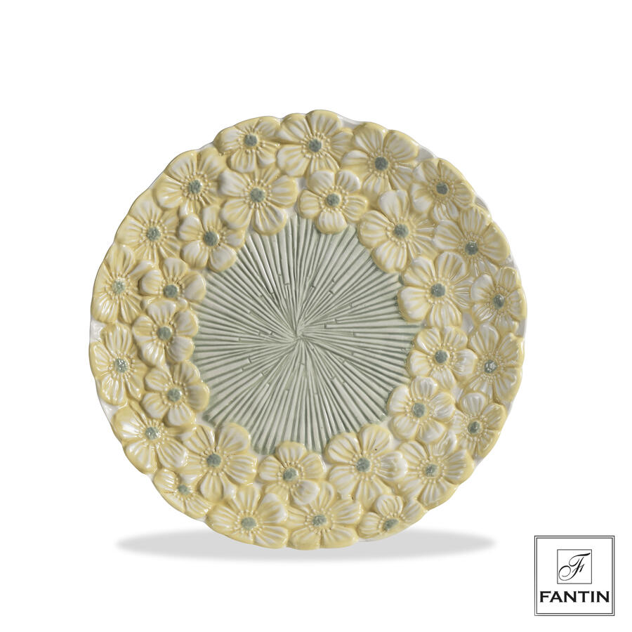 Fantin Argenti - Piatto in Ceramica con Margherite Gialle 