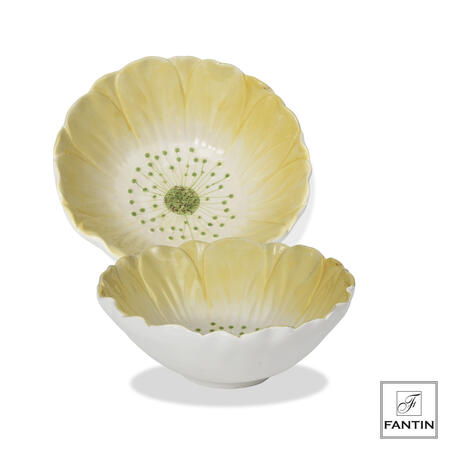 Fantin Argenti - Ciotola in Ceramica Fiore Giallo